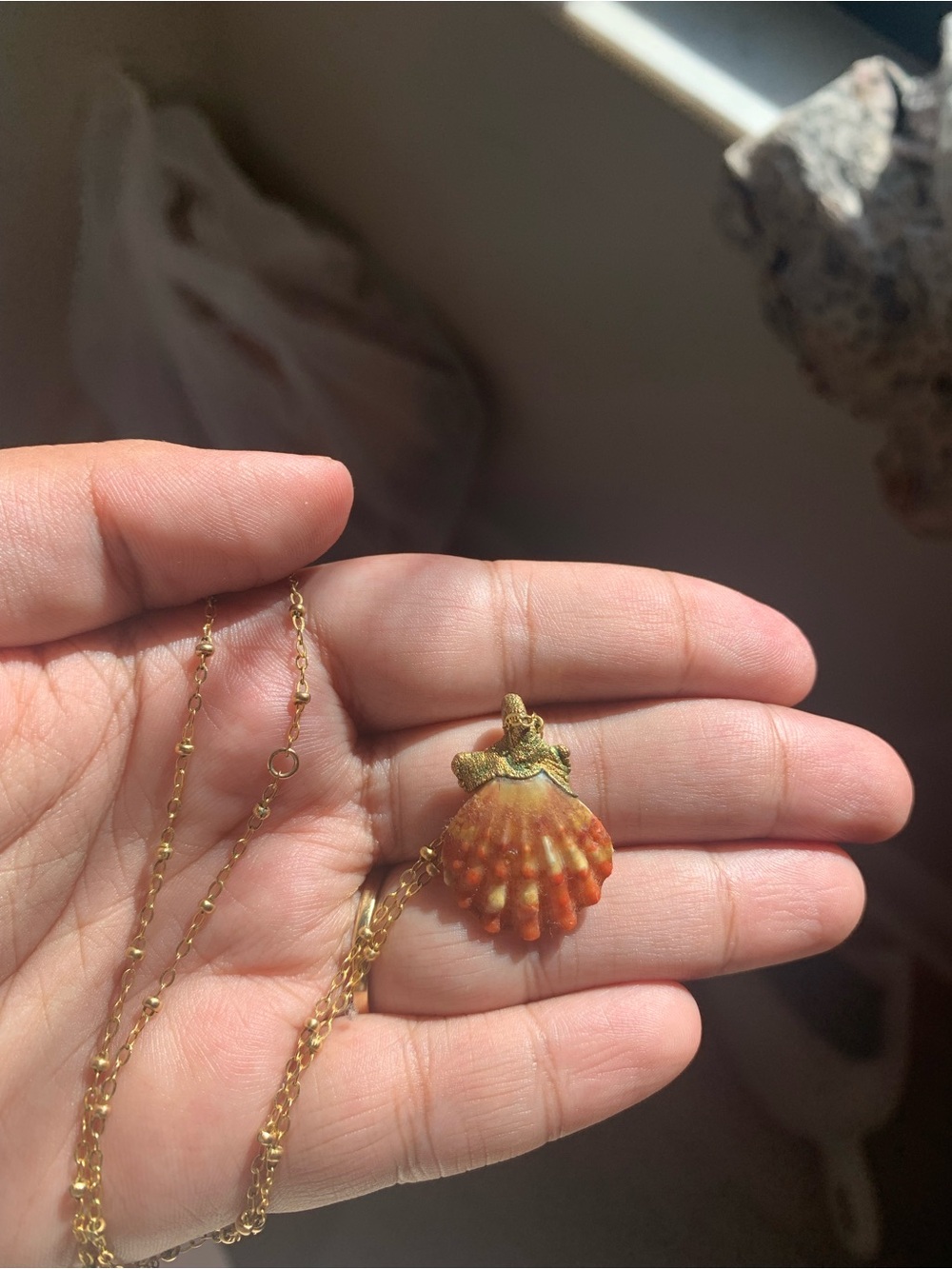 Gold Chain Necklace RARE SUNRISE HAWAIIAN